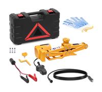 Electric Car Jack 12 V 3 t Wheel Change set Scissor Jack - Hydraulic Jacks by MSW Black,Orange