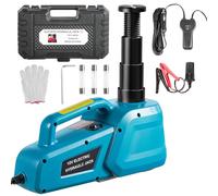 Electric Car Jack 5 Ton Hydraulic Car Jack DC 12V with Remote Control & LED Light, 6.1-17.7 inches Lift Range Portable Tool for Sedan/SUV/Truck Emergency Tire Change Kit & Garage Repair