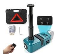 Electric Car Jack 5T Compatible with Makita 18V, 15.5-45 cm Lifting Range, Wireless Hydraulic Jack with LED Light, Car Lifting Kit for Car, SUV, MPV, Tyre Change, Garage Repair (A)