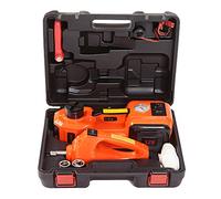 Electric Car Jack Kit 5Tons Hydraulic Floor Jack Roadside 12V Auto Emergency Kit 155-450mm Lifting Range Tire Repalce Tool with Wrench Spanner Air Compressor for SUV Sedan Lifting