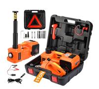 Electric Car Jack Set, 5 Tons, 12 V, Portable Hydraulic Car Jack with Impact Wrench and Tire Inflator Pump, for SUV, Sedans, Tire Change with LED Light, Lift Height 15.2 cm to 45.9 cm
