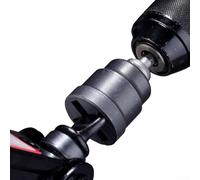 Electric Car Jack Socket Tire Change Tool Fast Lug Nut Removal Compatibility Thickened Alloy Metal Llong Lasting Weather Resistant Gray Silver(Silver)
