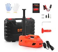 Electric Car Jack with Tire Inflator, LED Light, and Impact Wrench - 12V Portable Hydraulic Jack Kit for Car Repair and Roadside Assistance, Lifting Range 15-45cm
