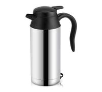 Electric Car Kettle, Travel Kettle for Car, 12V 120W 750ml Stainless Steel 45min Quick Heating, Portable Cigarette Lighter Heating Cup for Tea Coffee Hot Water, 8.5 * 8.5 * 22cm