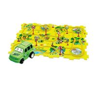 Electric Car Race Track Set - Kids Assembly Puzzle Toy with Multiple M (Dinosaur/Ocean/Land/Space), ABS Themes