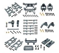 Electric Car RC Upgrade Alloy Chassis Parts Set Shock Mounts Swing Arms Steering Cups Adjustable Pull Rods Enhanced Stability Suitable for 1/12 Scale 12212 Hobby Competition Paths, Gray