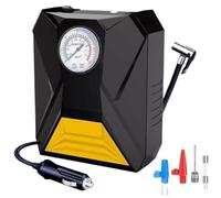 Electric Car Tyre Inflator 150PSI Portable Air Compressor Pump 12V, Digital Auto Shut Off, Rapid 35L/Min Flow, LED Light, Multi-Functional for Car Bike Motorbike Ball, Black