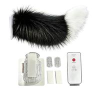 Electric Car Wagging Tail, Rechargeable Remote Plush Animal Tail, Self Adhesive Electric Animal Tails, for RV Travel Rear Trucks Motorcycle Trip Commuting
