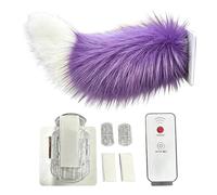 Electric Car Wagging Tail, Rechargeable Remote Plush Animal Tail, Self Adhesive Electric Animal Tails, for RV Travel Rear Trucks Motorcycle Trip Commuting
