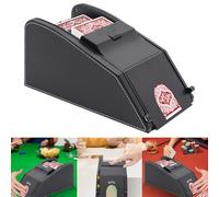 Electric Card Shuffler and Dealer Machine, 360° Rotating Automatic 2 in 1 Poker and Blackjack Table Accessories