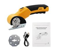 Electric Cardboard Cutter,Cordless Electric Scissors with 2 Blades,LED Light & Replacement Blade,Portable Type-C Rechargeable Box Cutter for Plastic, Carpet, Fabric, Leather, Cardboard, Low Noise
