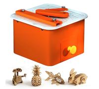 Electric Cardboard Cutter for Kids, 45w Safe Cardboard Saw Tool, 0-4mm Thickness, Steam Learning Toy for Boys and Girls Ages 5 and Up,DIY Electric Chomp Saw, Upcycled Creative Learning Set