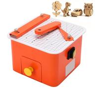 Electric Cardboard Cutter For Kids, Safe Power Cardboard Construction Tool Kit with Cutting Thickness 0-4mm, Tangent Circle Auxiliary, DIY Electric Chomp Saw for Creative Learning