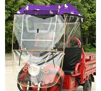 Electric Cargo Tricycle Canopy, Tricycle Rain Cover for Adults, Easy Entry and Exit, for Sanbengzi Outdoor Riding, Rain Sun Snow Proof(Purple,65cm/25.5")