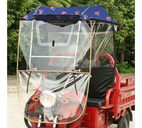 Electric Cargo Tricycle Canopy, Tricycle Rain Cover for Adults, Easy Entry and Exit, for Sanbengzi Outdoor Riding, Rain Sun Snow Proof(Blue,90cm/35.4")