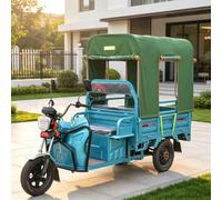 Electric Cargo Tricycle Canopy Weather-Proof for Transport | Heavy Duty Electric Tricycle Cover Easy Entry and Exit Cover, Safety Warning Strips(Green,130*90cm/51.2*35.4in)