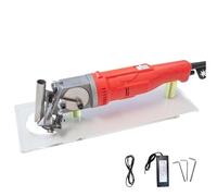 Electric Carpet Groove Trimmer, V Shape Carpet Tufting Carving Scissors with Acrylic Auxiliary Plate, Adjustable Speed, Blade Angle: 90°, for Handmade Rug Leather Felt Carve