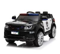 Electric Cars for Kids - Range Rover Police Kids Electric Car That Includes Bluetooth Remote Control, USB/SD Card Input, 12V Battery, & More - Feature-Packed 4x4 Ride On Car by Brook Hi Vis (Black)