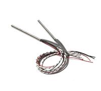 Electric Cartridge Heating Element 6x190/195/200/210/220MM Stainless Steel Molding Heater With K Thermocouple 2Pcs(110V_6X210MM 400W)