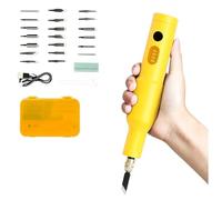 Electric Carving Knife Set, 40W Handheld Wood Carving Machine with 20 Replaceable Blades, Rechargeable Engraving Tool for Woodworking and DIY Plaster Sculpture