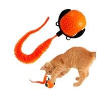 Electric Cat Ball Toy - 51g Electronic Light Up Pet Toy, 2.17x1.77x1.77 inches Bite-Resistant | Interactive Moving Light Ball Automatic USB Rechargeable Fun Entertainment Exercise Indoor Cats Play