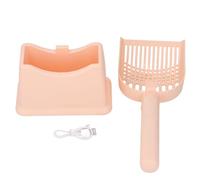 Electric Cat Litter Scoop Strong Vibrating Rechargeable Quiet Operating Portable Cordless Cat Litter Scooper for Home Efficient Cleaning Versatile Use Sturdy Plastic (Orange)