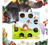 Electric Cat Puzzle Toys | Multi Holes Maze Cat Toys | Automatic Feather Rotation Interactive Cat toy | Upgrade Kitten Toy | Engaging Smart Teaser Toy for Indoor Cats
