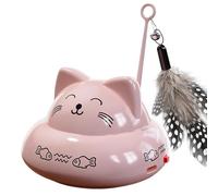 Electric Cat Teaser Wand Cute Cat-Design Fun Smart Self-Play with Lights