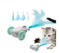 Electric Cat Toy - Automatic Pet Teaser, Interactive Moving Mouse, Soft Fabric Toy with Bells Feature, Feline Exercise Accessory with Flashing Light Action, Indoor Outdoor Play Stimulation Set