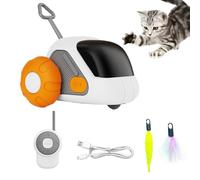Electric Cat Toy - Interactive Cat Toy with Remote Control, Turbo Tail 2.0 er & atti Toys | Intelligent and Self-Revolving Fun Wand for Automatic Toys