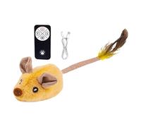 Electric Cat Toy - Interactive Plush Toy with Movable Mouse | Electronic Squeaky Cat Exercise Toy Touch Activated with Remote Control er the Recreation of Kittens & Lets in