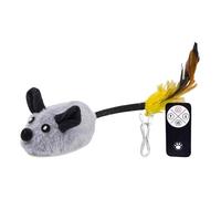 Electric Cat Toy - Interactive Plush Toy with Movable Mouse | Electronic Squeaky Cat Exercise Toy Touch Activated with Remote Control er the Recreation of Kittens & Lets in