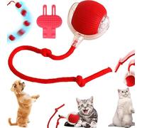 Electric Cat Toy, Interactive Smart Cat Toy with 2PCS Silicone Cat Scratching Board,Dog-Specific Rolling Ball W/Tail, Self Rolling Electric Dog Toy,Automatic 360 Rolling for Small Medium Dogs Cats