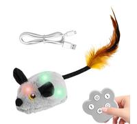 Electric Cat Toy - Interactive Toys with Topolins for Indoor Cats, Realistic with Lights and Sounds, Rechargeable Remote Control for Indoor Games Suitable For
