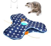 Electric Cat Toy - Quiet Concealed Teasers Game, Interactive Moving Toy, Smart Motion Sensor, Automatic Play Device with Hidden Feathers | Fun Activity Toy for Cats in the Home, the Apartment