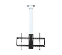 Electric Ceiling TV Bracket with Intelligent Remote Control for Automatic Lifting Sturdy Steel TV Stand Adjustable Mount for TV Ceiling Rack (White)