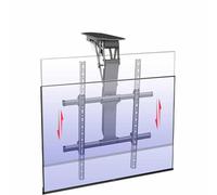 Electric Ceiling TV Mount, Adjustable Height with Remote Control, Foldable Inclined Roof Bracket for 32"-70" Plasma LCD LED TVs and Monitors