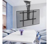 Electric Ceiling TV Mount, Adjustable Wall Bracket for 50-75 Inch TVs, Remote Control & Switch, Supports Up to 80kg, 3 Position Tilt for Optimal Viewing