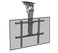 Electric Ceiling TV Mount - Adjustable Wall Bracket for Inclined Ceilings Fits 50-75"/50-90" TVs Remote Control 0-85° Tilt Heavy-Duty Support for Home Theater.