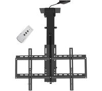 Electric Ceiling TV Mount, Motorised TV Bracket, Adjustable Ceiling TV Mount Bracket, Electric TV Lift with Remote Control and Memory Setting Folding tv Mount