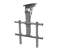 Electric Ceiling TV Mount Stand, Hidden Drop-Down Retractable Lift, Auto Flip Angle 0-85°, Home Theater