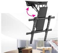 Electric Ceiling TV Mount - Wall Bracket for 50-70/50-90 Inch TVs, Automatic Lift TV Support with Remote Control, Space-Saving Design for Home Theater