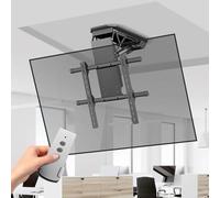 Electric Ceiling TV Mount with 0-85° Angle Adjustment, Supports 50-90 Inch TVs, 80kg Load Capacity, Ideal for Space Saving and Optimal Viewing