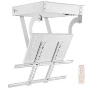 Electric Ceiling TV Mount with Remote, 0-90° Flip Down & Telescopic Lift, Supports Up to 132 Lbs, for Indoor Outdoor Use on Flat or Pitched Roofs
