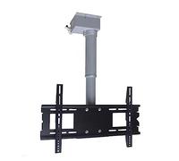Electric Ceiling TV Mount with Remote Control, Adjustable Motorized TV Lift Bracket for Flatscreens, 2 Installation Methods, 30cm Extension