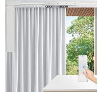 Electric Celling Curtain Tracks 87"-244" Smart Curtains Motorized Opener Curtains Rods with Remote Control (236'')