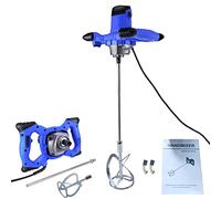 Electric Cement Mixer 2600W Concrete Mixer, 1700 U/min Paint and Mortar Mixer, M14 Stirring Tool Mount, 6 Variable Speeds, 12cm Diameter Mortar Stirring Tool, Handheld Plaster Multi Paddle Mixer