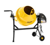Electric Cement Mixer 70L, 220W Portable Concrete & Mortar Mixer, 230V Cement Mixer Machine for Concrete, Mortar, Plaster & Building Projects, Yellow