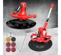 Electric Cement Mortar Polisher Mixer with Stirring and Extension Rods, 8m Power Cord for Efficient Construction and Renovation Work