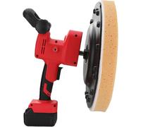 Electric Cement Trowel - Handheld Polishing Machine for Smooth Wall Finishing, Includes Two Batteries